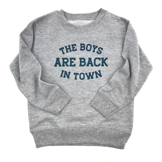 The Boys Are Back In Town Kids Sweatshirt