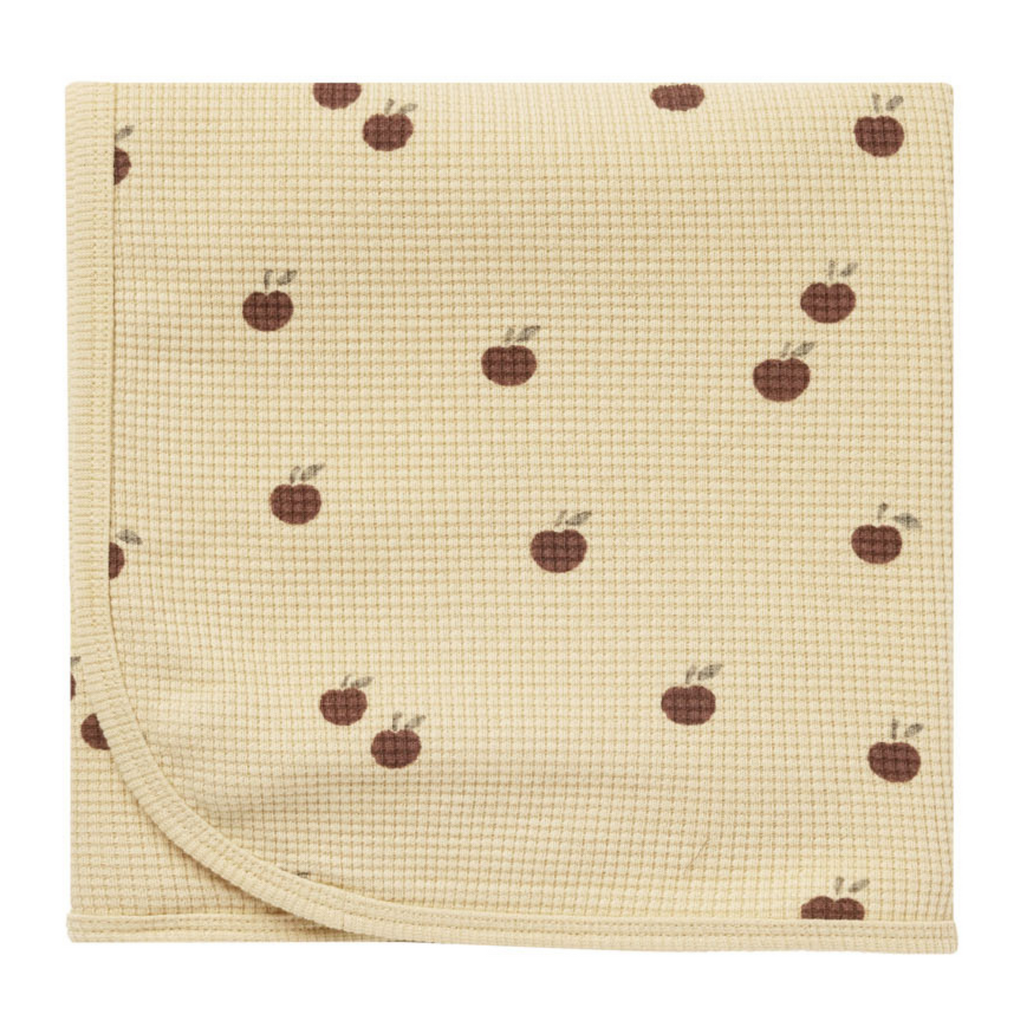 Organic Waffle Baby Blanket, Apples