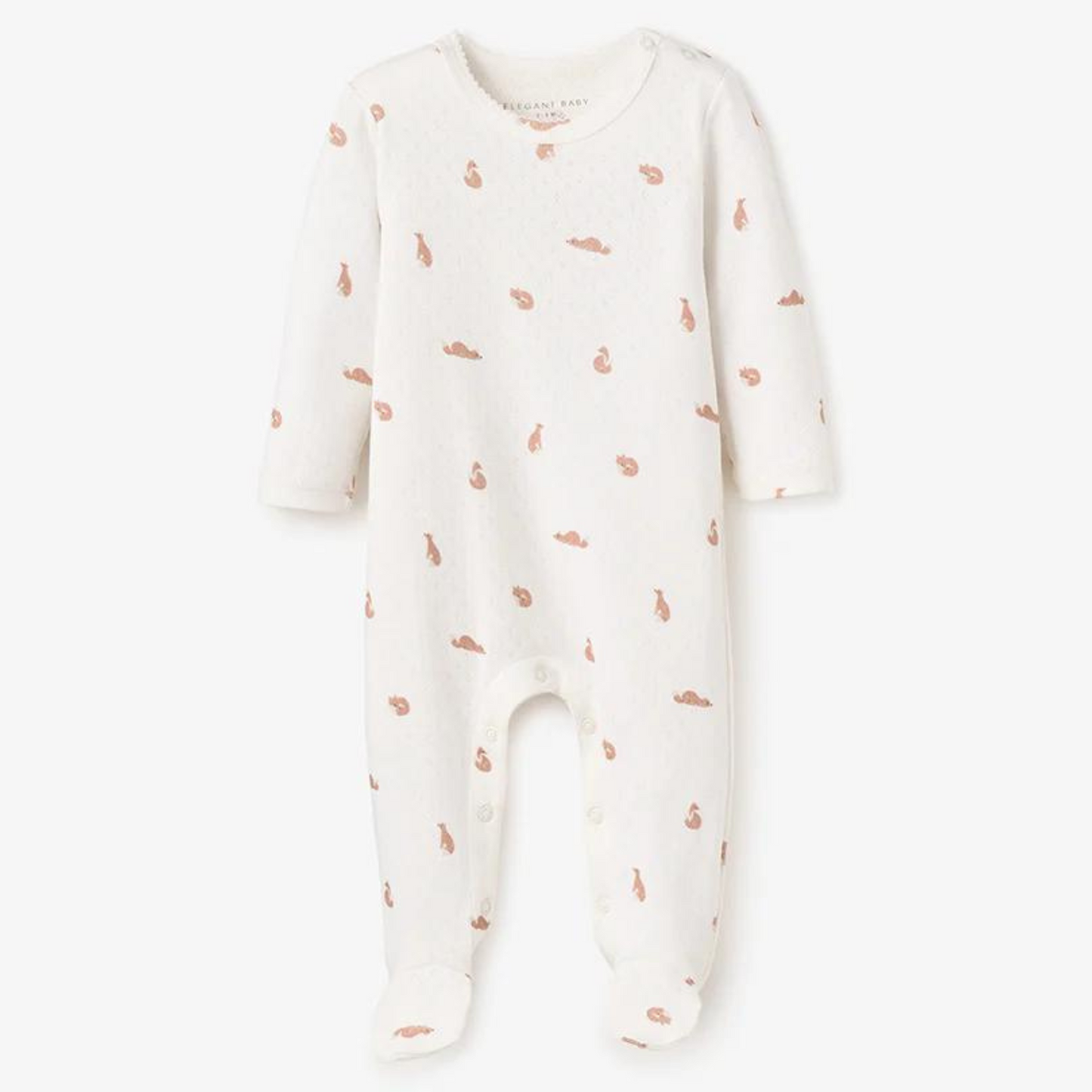 Organic Cotton Footed Jumpsuit, Fox