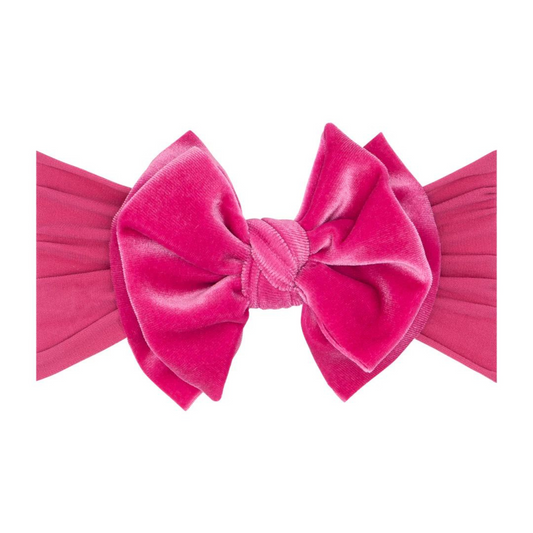 Velvet FAB-BOW-LOUS Bow, Hot Pink