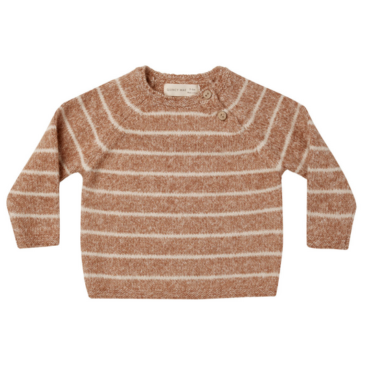 Ace Knit Sweater, Cinnamon Stripe