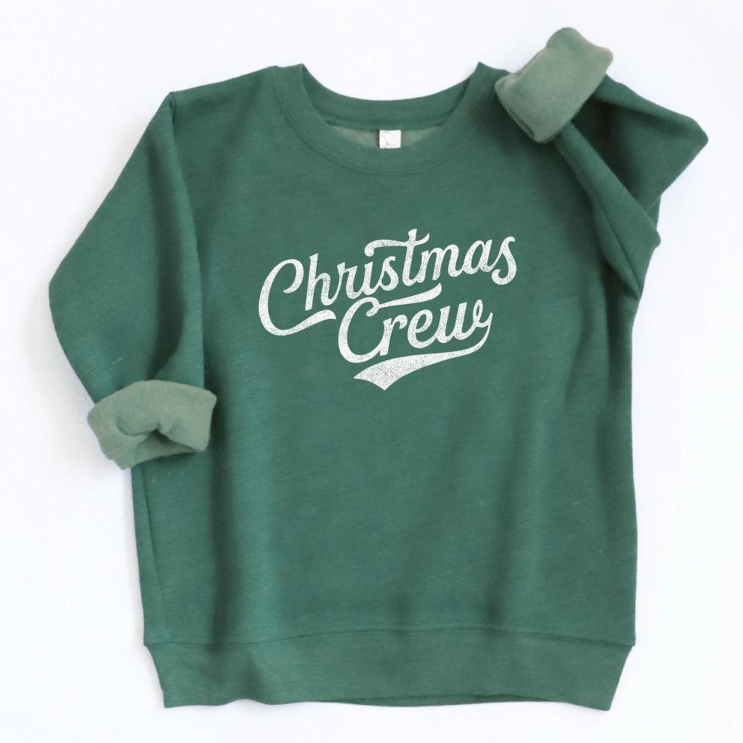 Christmas Crew Toddler Graphic Sweatshirt, Heather Forest