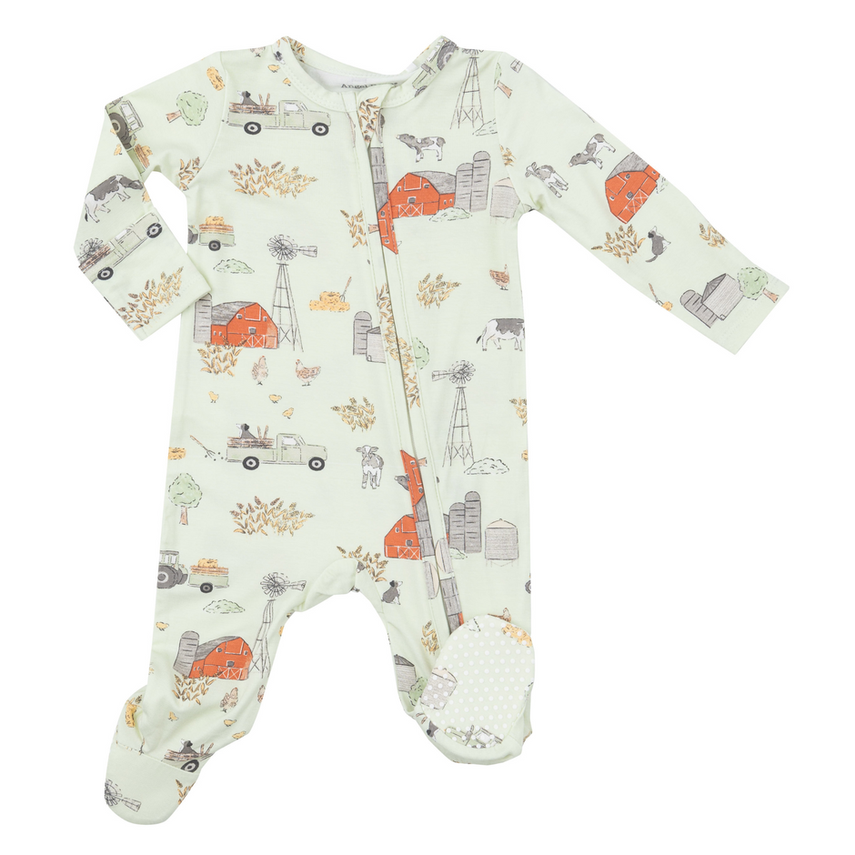 Fun On The Farm Zipper Footie main image 0