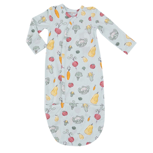 Bundle Gown, Watercolor Baby Veggies