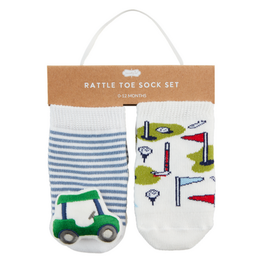Golf Cart Rattle Toe 2-Pack Sock Set
