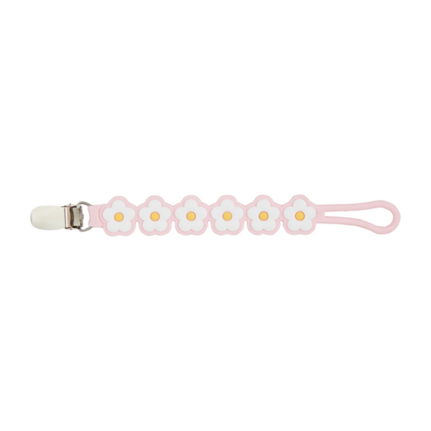 Silicone Paci Strap, Flower