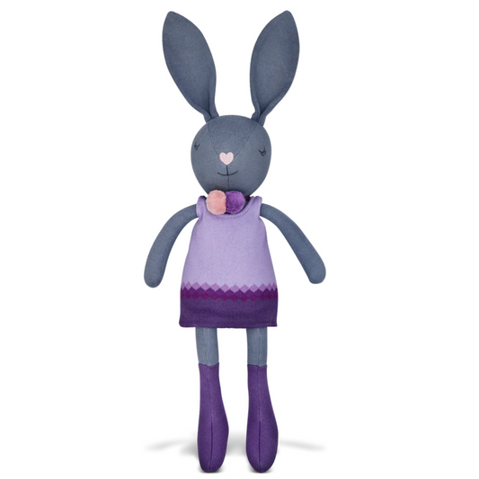 Organic Knit Bunny Pal, Lila