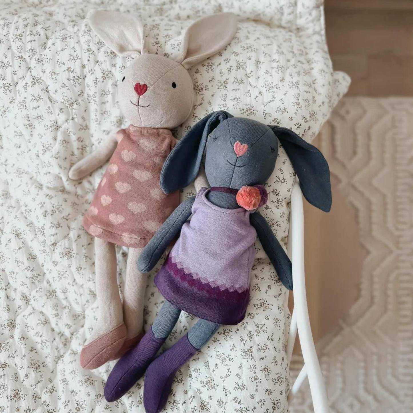 Organic Knit Bunny Pal, Lila