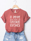 A Mom Who Runs On Caffeine & Kisses Women's Graphic Tee, Rust