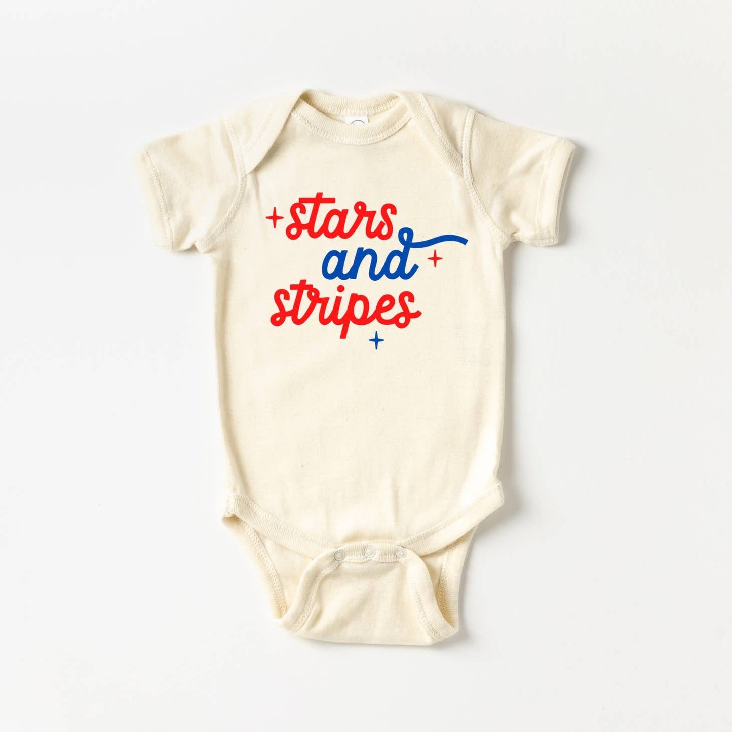 Graphic Short Sleeve Bodysuit, Stars and Stripes