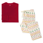 Adult Men's Tee & Lounge Pant Pajama Set, Gingerbread Fair Isle