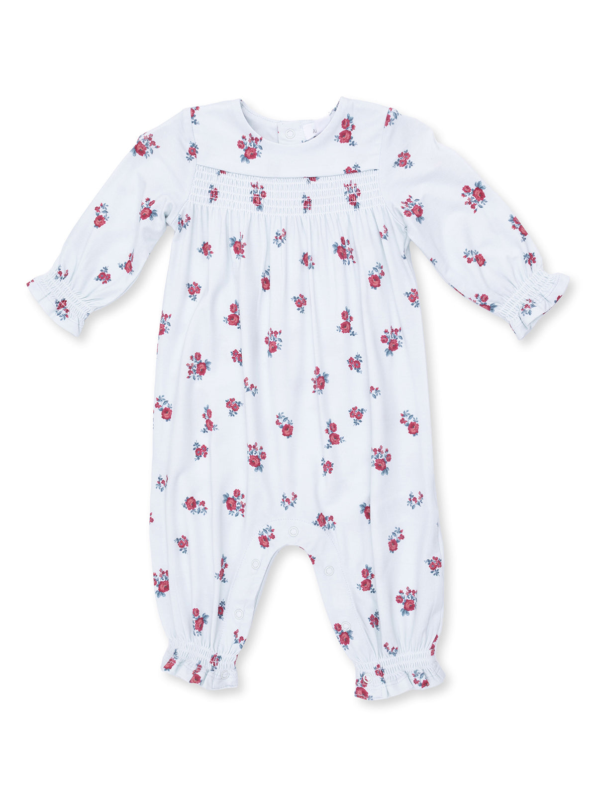 Smocked Long Sleeve Romper, Alyssa Floral
