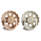 Andersen Fairytale Natural Rubber Pacifier 2-Pack, Silky Satin/Willow Grey