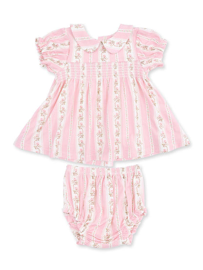 Smocked Dress Set, Antoinette Stripe