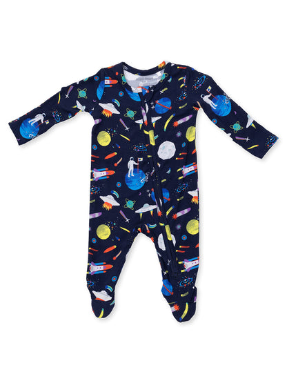 2-Way Zip Footie, Astronaut and Rockets