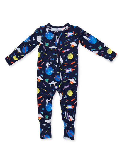 2-Way Zip Romper, Astronaut and Rockets
