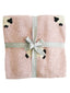 Organic Cotton Baa Baa Sheep Blanket, Dusty Pink