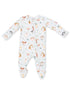 2-Way Zip Footie, Baby Farm Faces