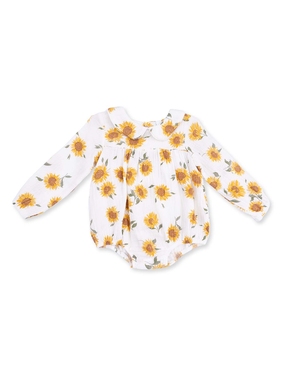 Peter Pan Collar Bubble, Baby Sunflower