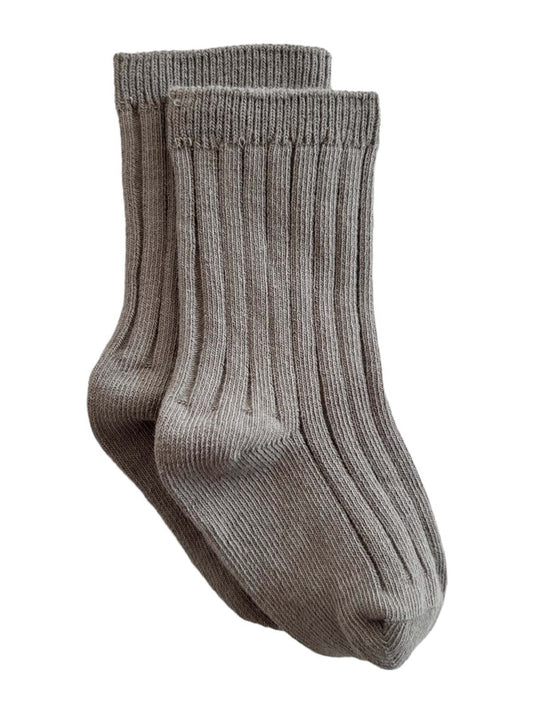 Basic Ribbed Socks, Sage