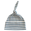 Dusty Blue Stripe / Organic Ribbed Beanie