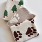 Phufy™ Bliss Mini Blanket, Chocolate Bear Paw