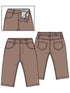 Corduroy Adjustable Pants, Beaver Fur