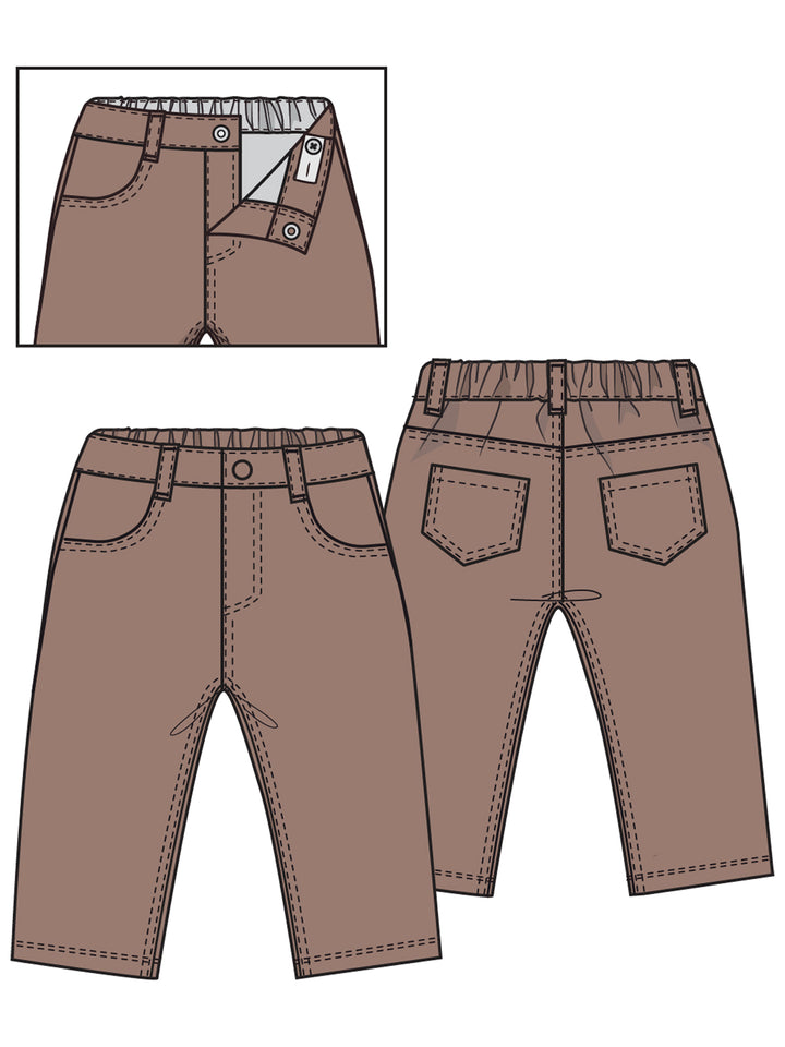 Corduroy Adjustable Pants, Beaver Fur