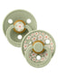 Studio Round Natural Rubber Latex Pacifier 2 Pack, Jasmine Sage Mix