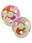 Studio Round Natural Rubber Latex Pacifier 2 Pack, Morning Bloom Vanilla Mix