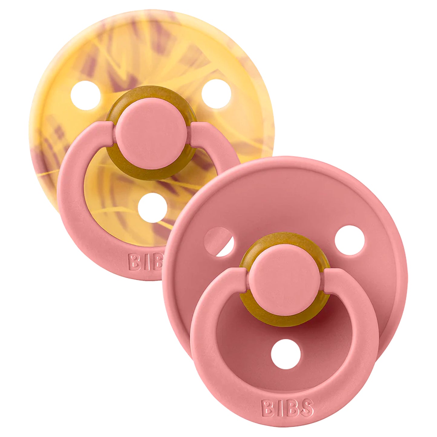 Colour Tie Dye Natural Rubber Latex Pacifier 2 Pack, Morning Sunset