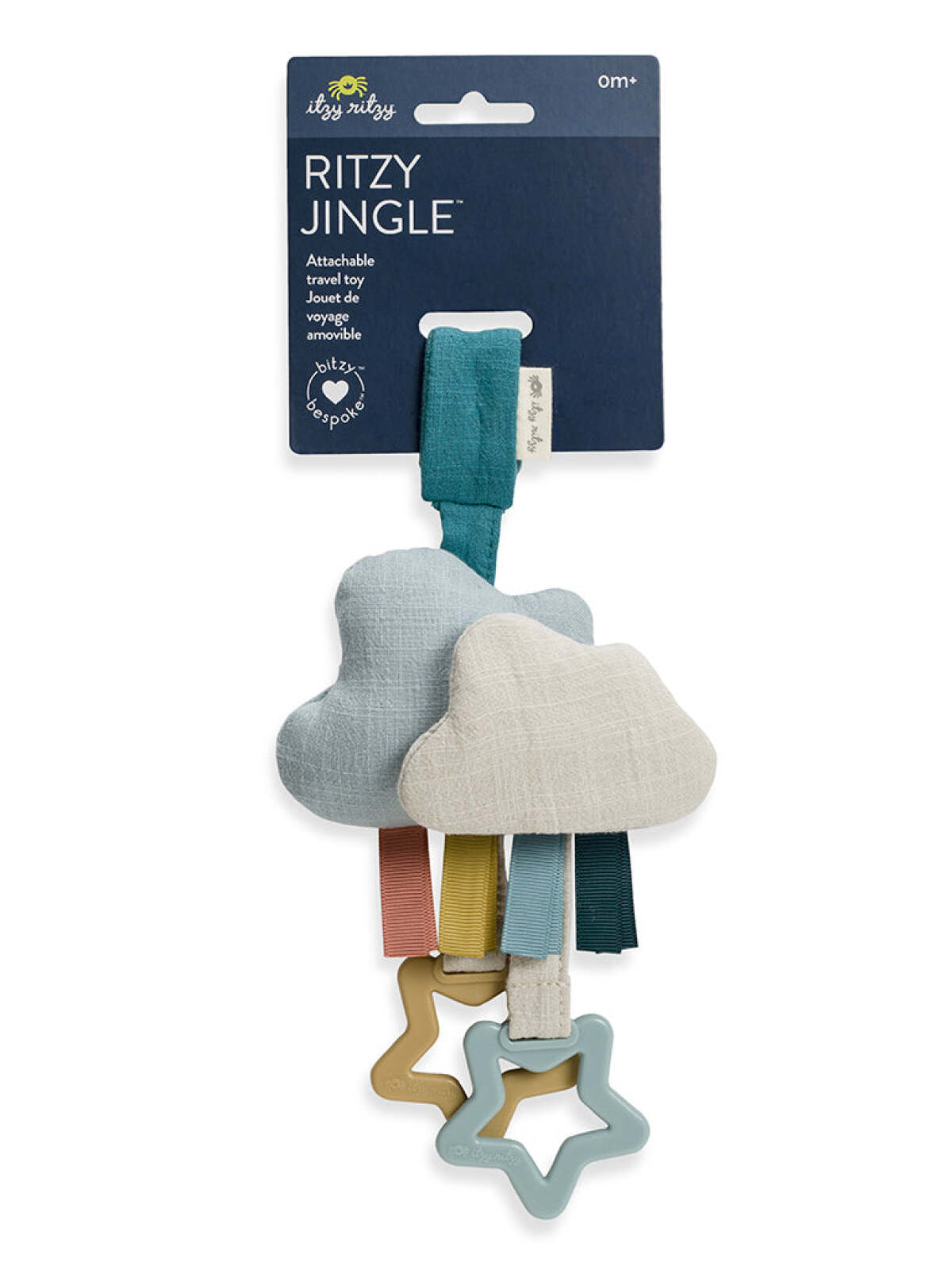 Bitzy Bespoke Ritzy Jingle™ Attachable Travel Toy, Cloud