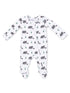 2-Way Zip Footie, Black Bears