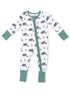 2-Way Zip Romper, Black Bears