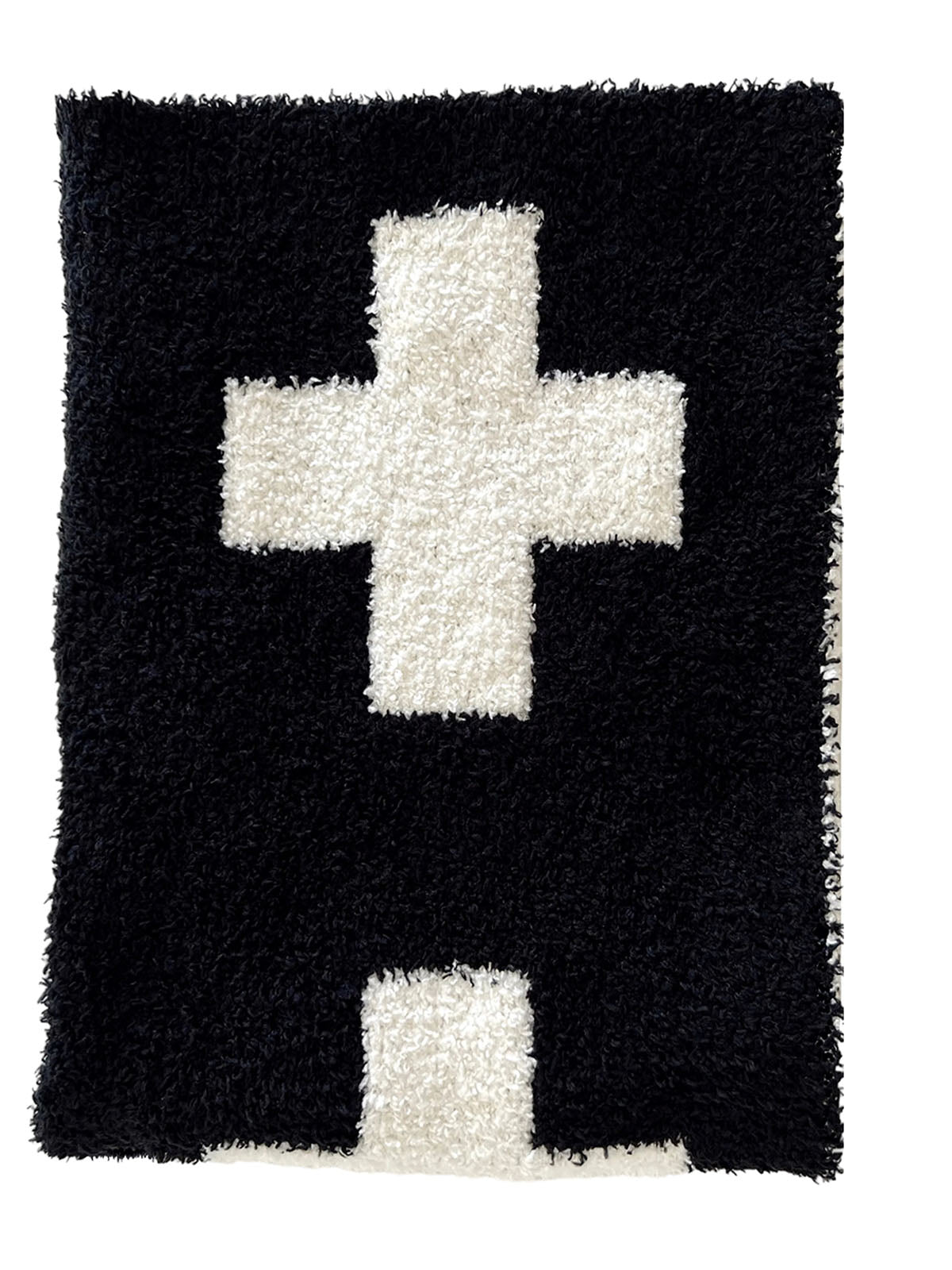 Phufy Bliss Mini Blanket Black White Cross SpearmintLOVE