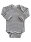 Black Stripe / Organic Ribbed Long Sleeve Bodysuit