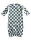 Blueberry Muffin Checkerboard / Organic Gown