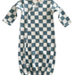 Blueberry Muffin Checkerboard / Organic Gown