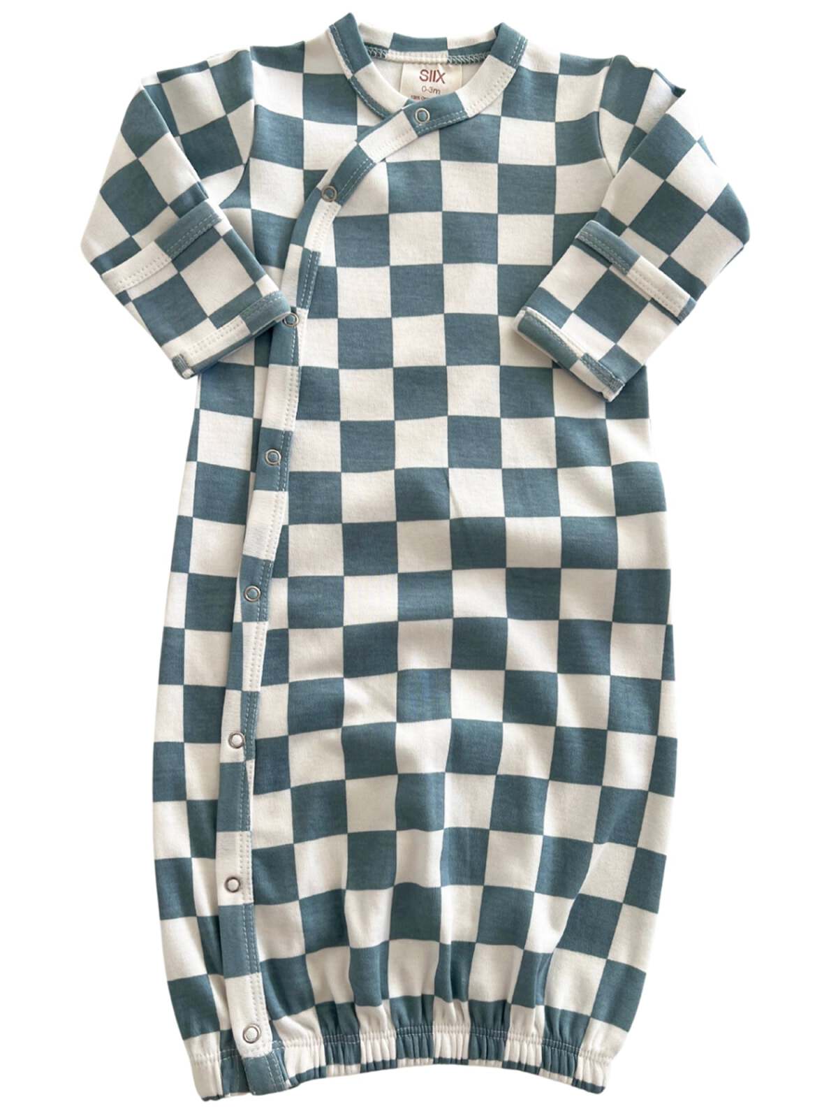 Blueberry Muffin Checkerboard / Organic Gown