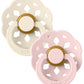 Boheme Natural Rubber Latex Pacifier 2 Pack, Ivory/Blossom