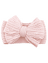 Light pink textured hair bow with a central knot, designed for children's hairstyles.