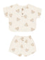 Woven Boxy Top + Short Set, Teddy