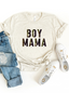 Boy Mama Camo Women's Graphic Tee, Oatmeal