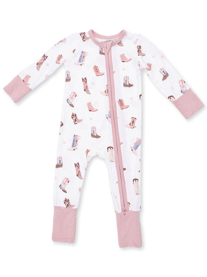 2-Way Zip Romper, Buckarette Boots