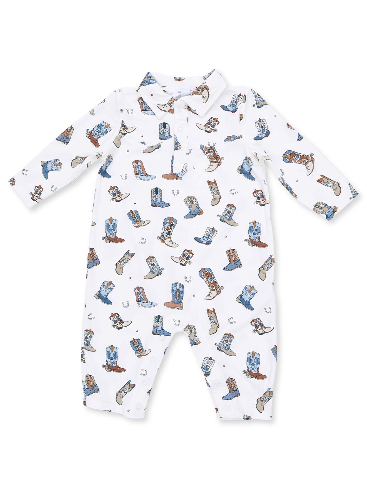 Long Sleeve Cowboy Romper, Buckaroo Boots