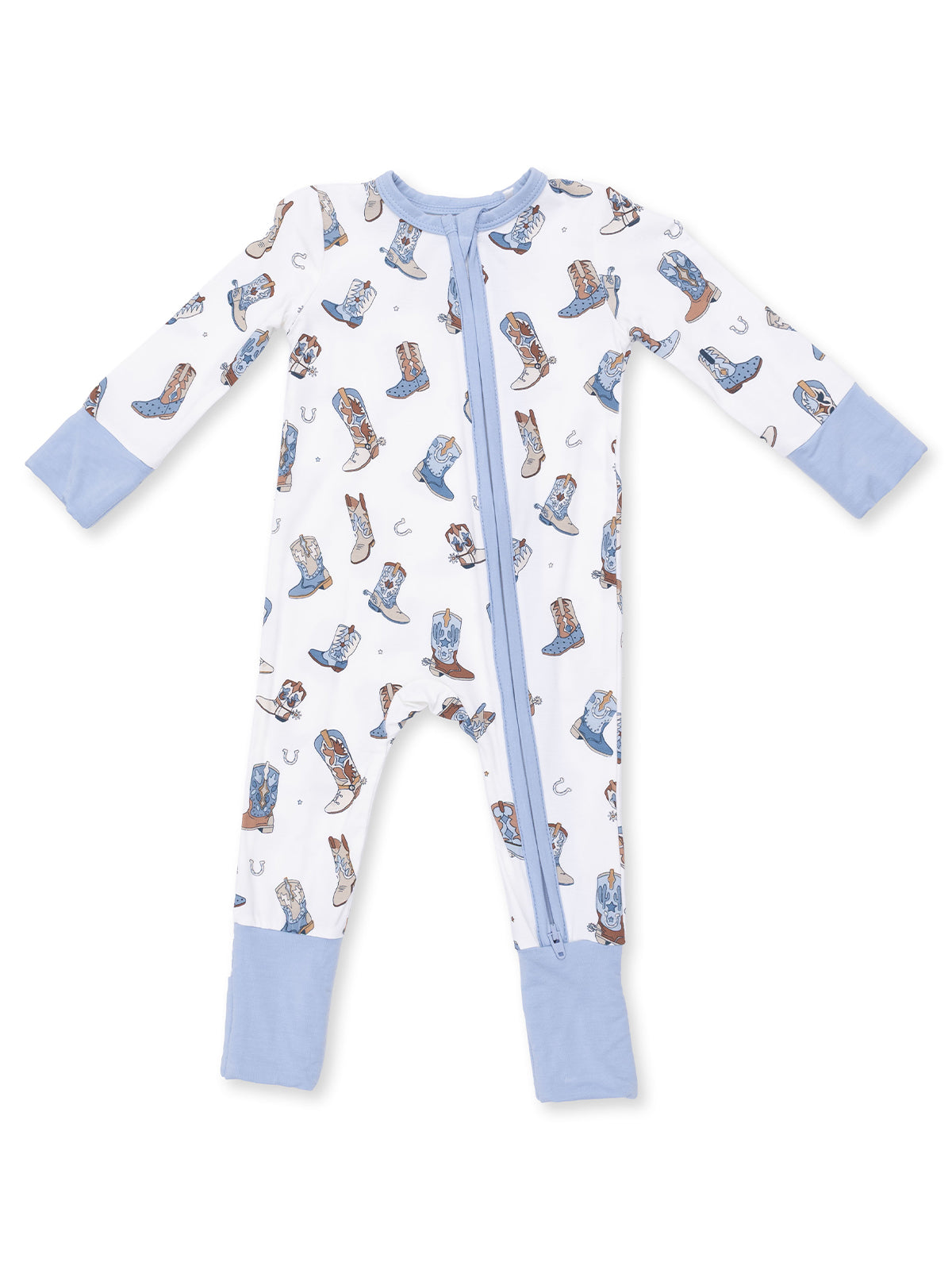 2-Way Zip Romper, Buckaroo Boots