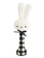 Bunny Stick Rattle, Black Check