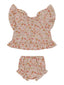 Rylee & Cru Butterfly Top + Bloomer Set, Pink Gardenia