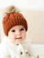 Cable Knit Fur Pom Hat, Chili