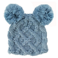 Cable Knit Newborn Pom Hat, Chambray